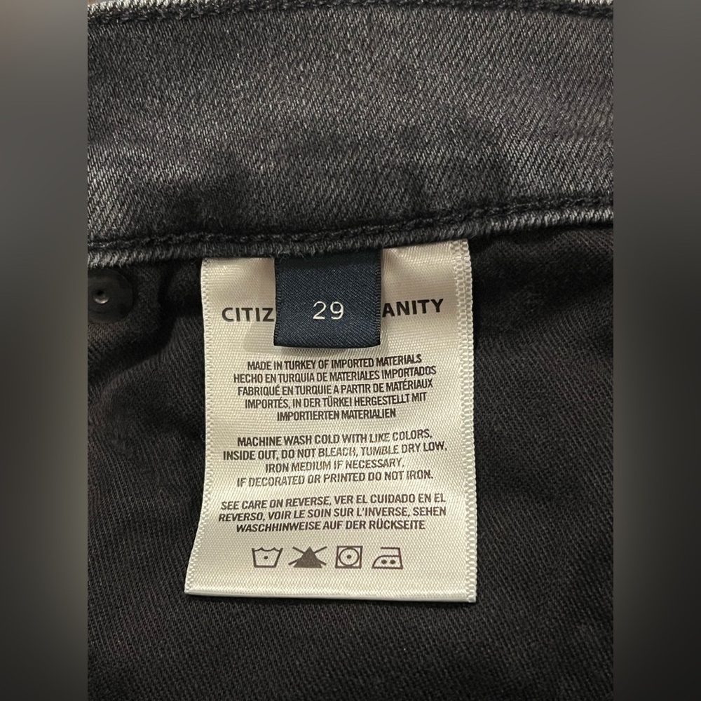 CITIZEN OF HUMANITY Womens Jeans Charcoal Wash Skinny ROCKET ANKLE Size 29 - Picture 10 of 14